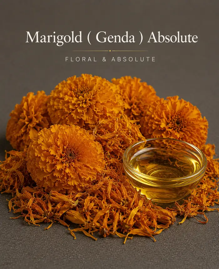 Buy Marigold (Genda) Absolute (Tagetes minuta) online — 100% pure natural absolute / oil from House of Absolutes KA, Kannauj