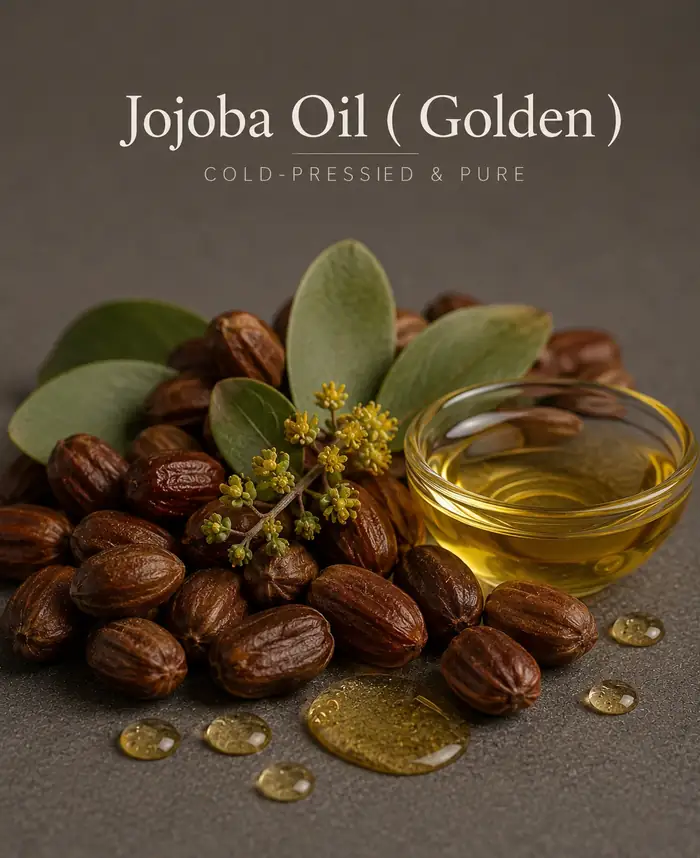Buy Jojoba Oil (Cold-Pressed) (Simmondsia chinensis) online — 100% pure natural absolute / oil from House of Absolutes KA, Kannauj
